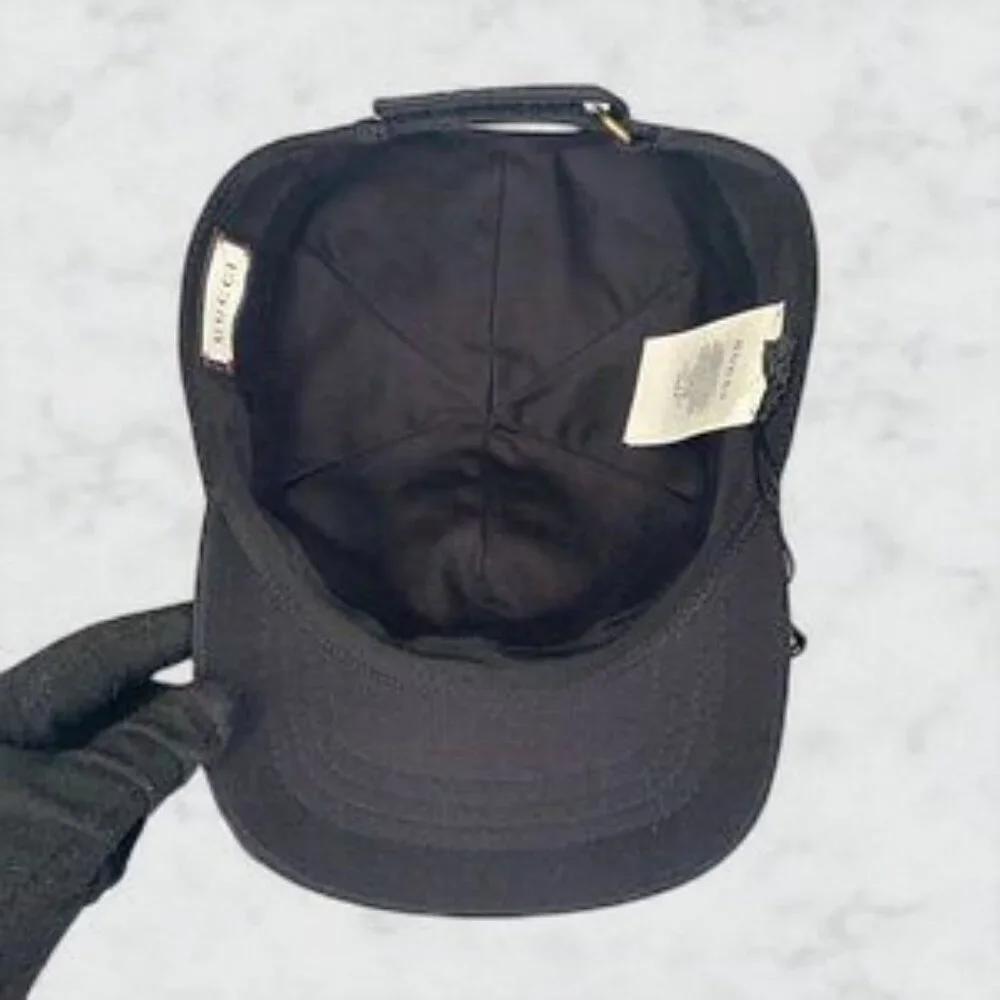 NWT Authentic Gucci Cotton Loved Gucci Baseball Hat L Navy